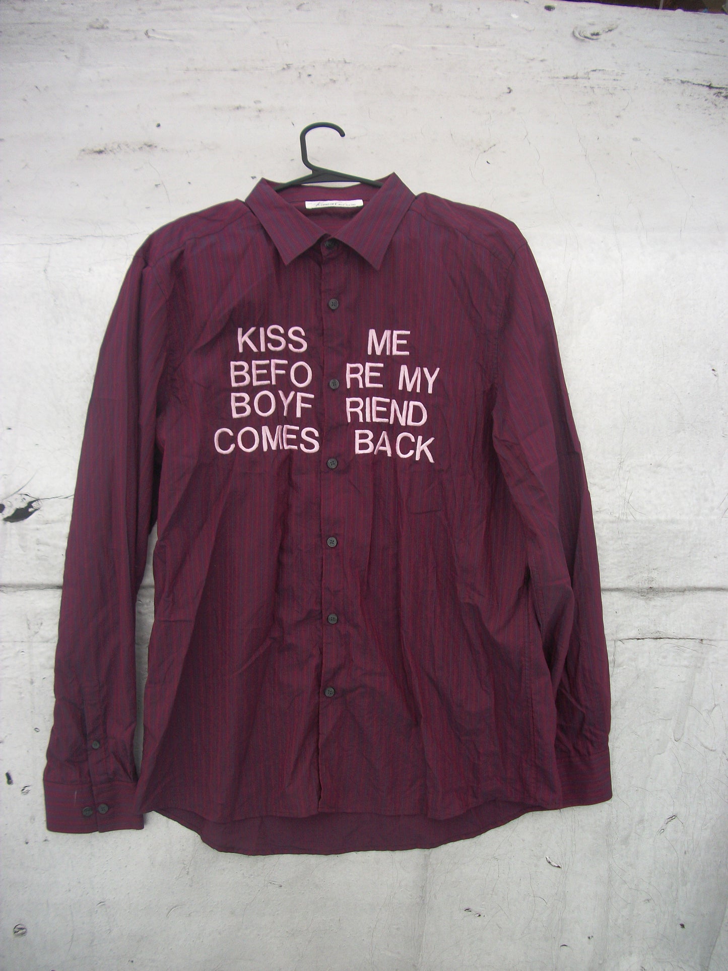 Kiss Me Before My Boyfriend Comes Back Button Down